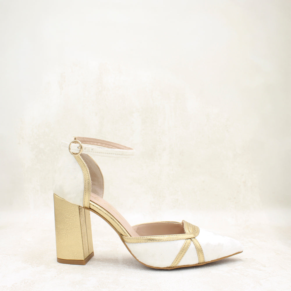 VELVET SEDA BLANCO, METAL OPALO