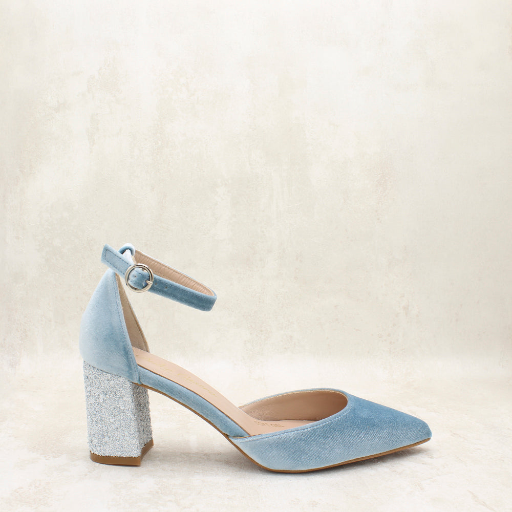 VELVET CIELO, TACON GLITTER ACUARIO