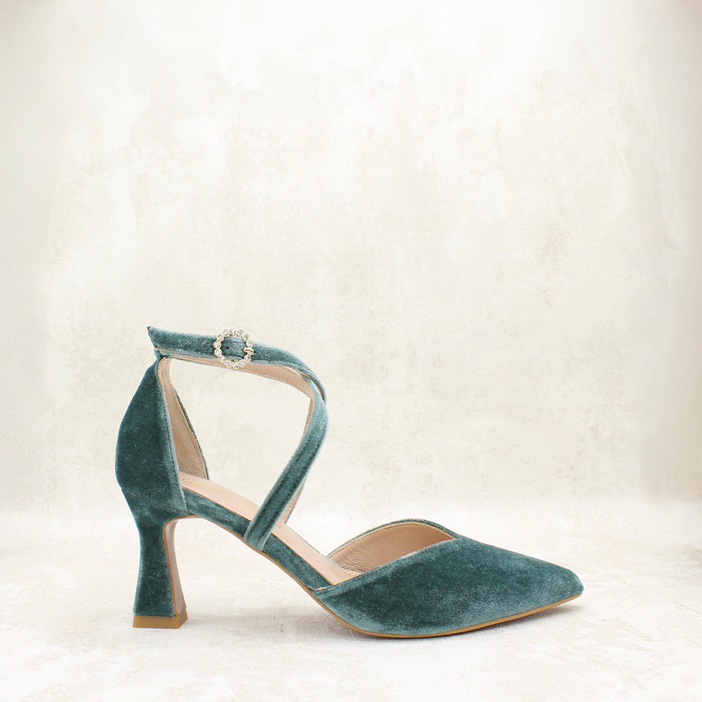RANIA 7 VELVET CIAN