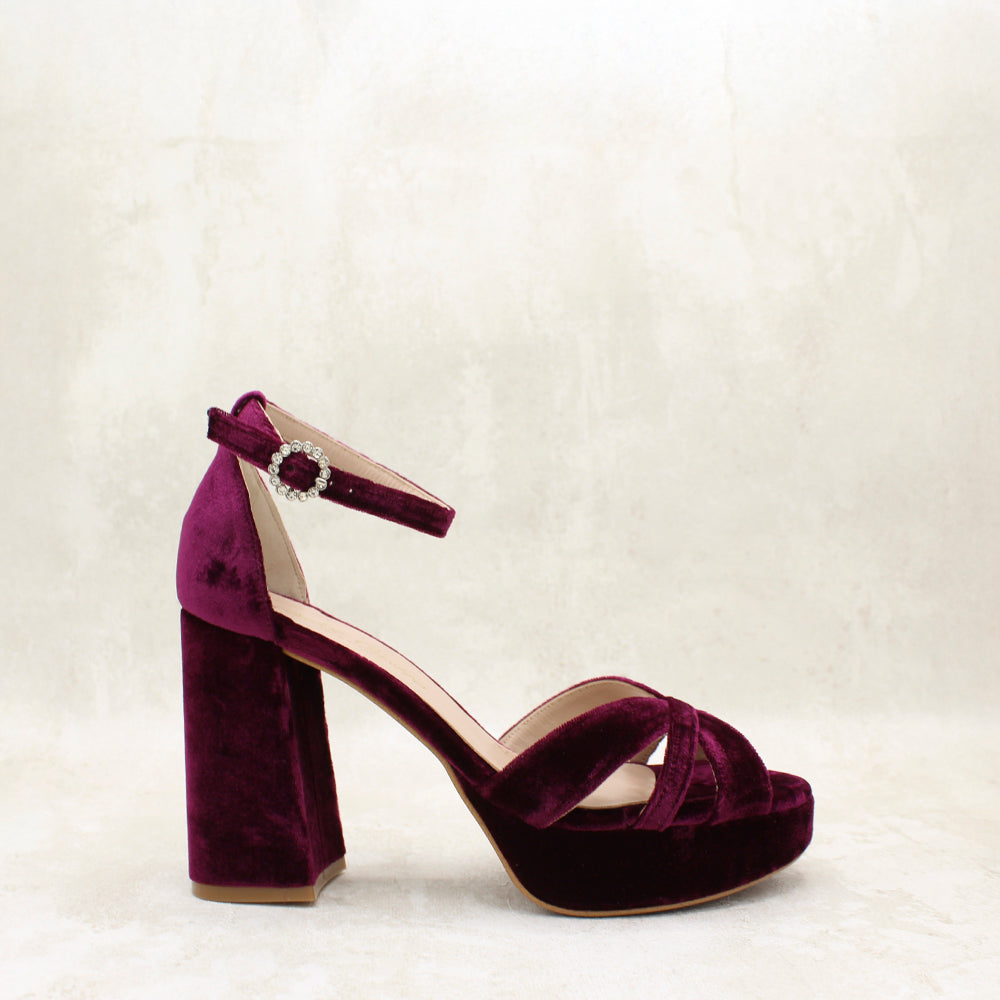 CHARLOTTE 9 VELVET BURDEOS