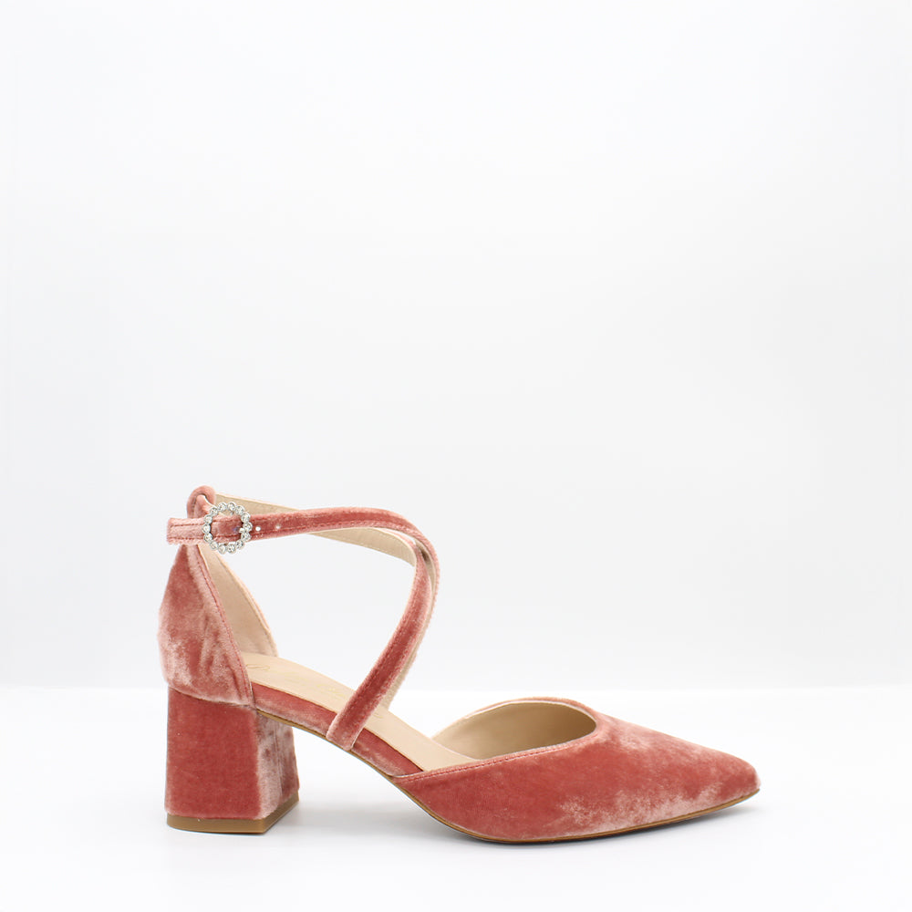 CLAUDIA 5 VELVET ROSADO